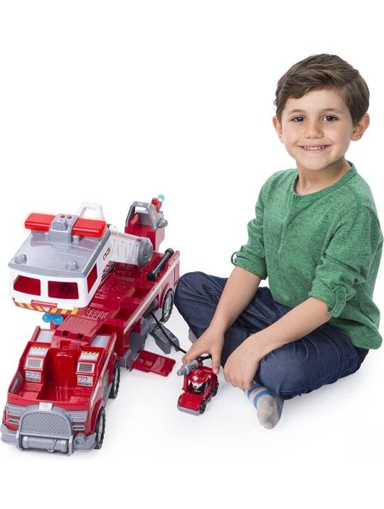 PAW Patrol Camión de bomberos Ultimate Rescue con extensible de 2 pies Escalera alta, para personas de 3 años y más.