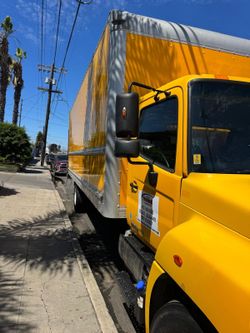 Yellow Box Truck Commercial Moving Truck