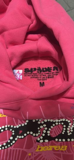 Spider web Hoodie-Pink (Size M)