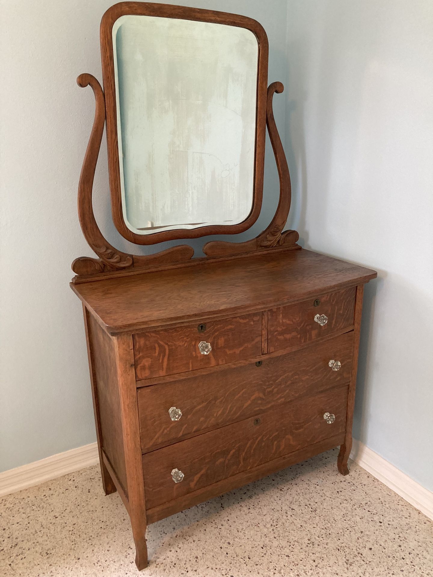 Antique oak dresser $250