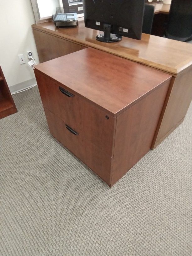 2 Drawer Cherry Lateral File Cabinet 