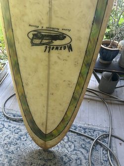 9' Maxwell Custom Longboard Surfboard – Hand-Shaped Vintage 2+1 Setup