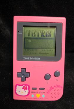 Hello Kitty Hot Pink Nintendo Gameboy Pocket + Sanrio Limited Edition Console