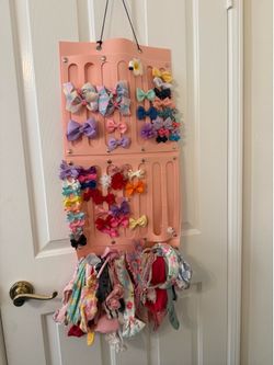 Kids Hair Bows and Headbands with Organizer