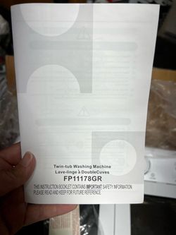 Twin-Tub Washing Machine and FP11178GR