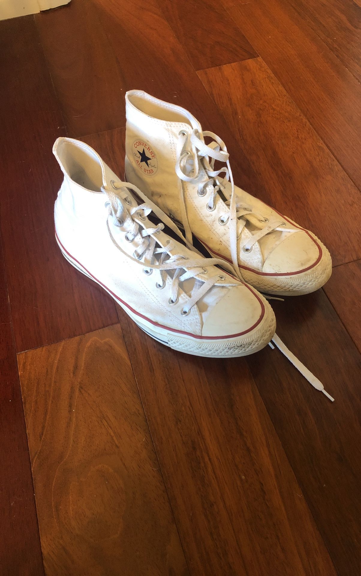 White Converses Size 11