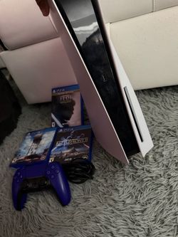 PS5 Disc Console with Controller and Games Bundle