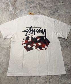 Stussy white graphic tee