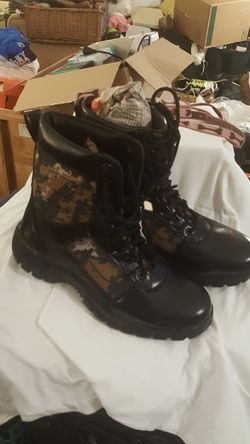 SSG Men's High Ankle Lightweight Waterproof Camouflage Military and Tactical Boot SIZE 10 | Motorcycle & Combat