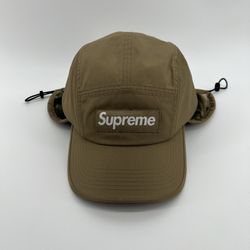 Supreme Khaki Brown Earflap Trapper Hat Water Resistant Reflective 