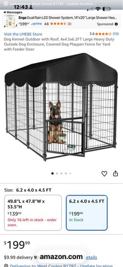 Dog cage crate sturdy outdoor and indoor