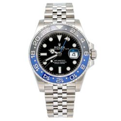 ROLEX GMT-MASTER II 40MM 126710BLNR BATGIRL BLACK DIAL BLACK & BLUE CERAMIC BEZEL STAINLESS STEEL JUBILEE BRACELET Condition : Pre-Owned Brand : Rolex