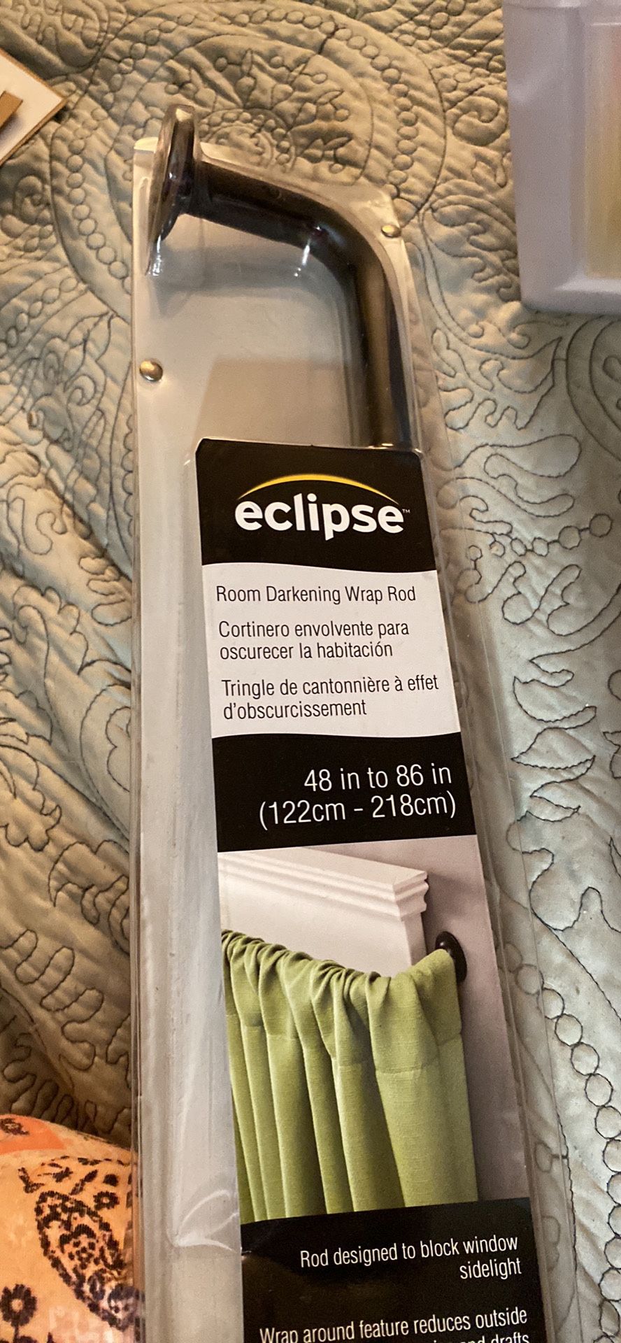 Room Darkening Wrap Curtain Rods