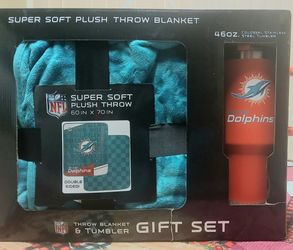 NFL Throw Blanket & Tumbler Gift Set.