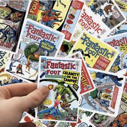 Fantastic Four Comic Book Stickers 40 Piece