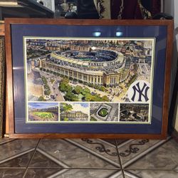 Framed picture of Yankee Stadium "27x36"