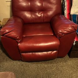 Single Leather Recliner 