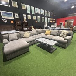 Grey Large Sofa Couch 