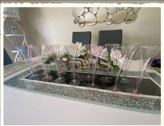 Set of Martini Champagne Flute Glasses