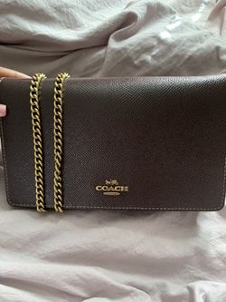 Brown coach cross body bag