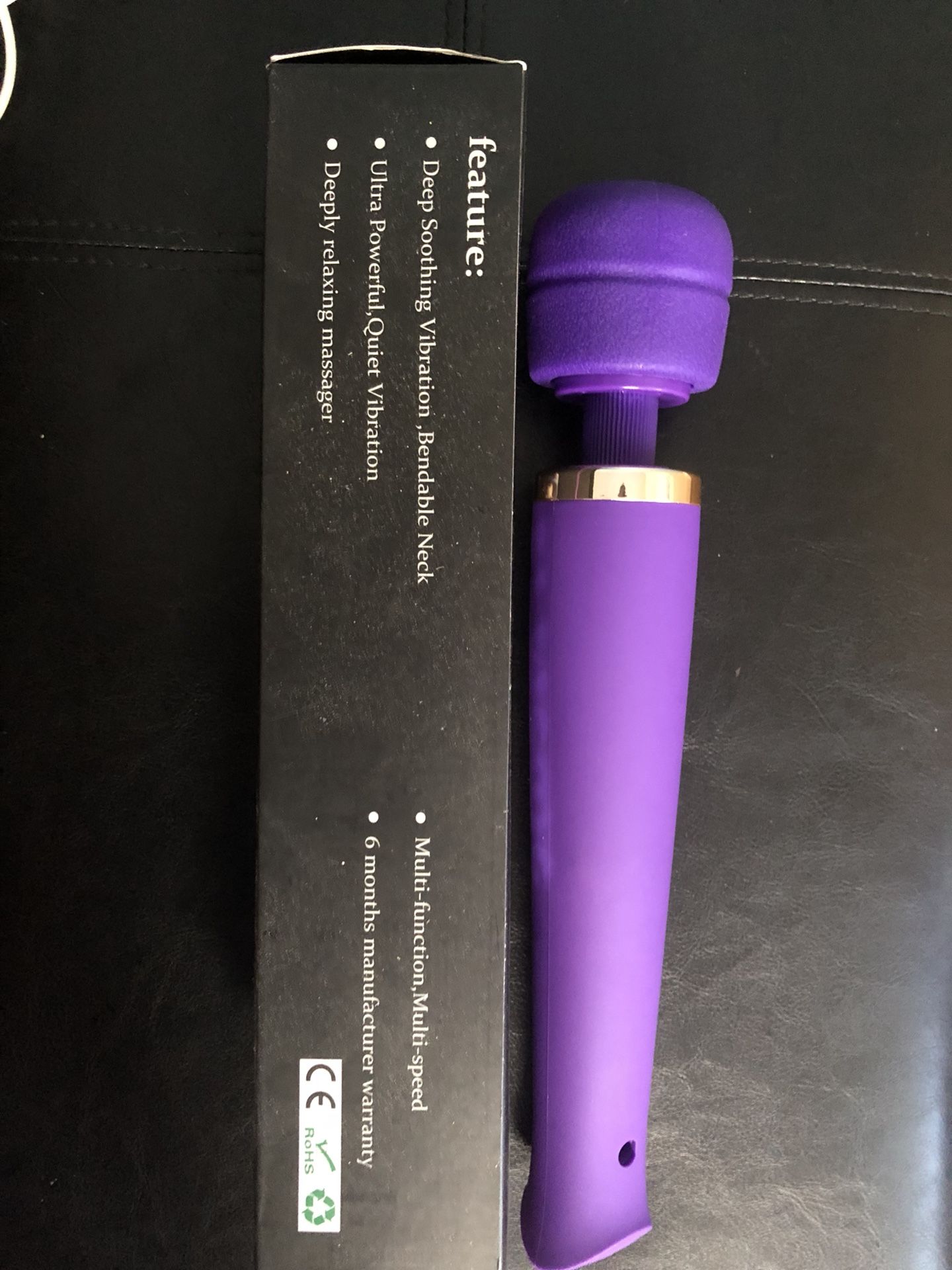 Electric Wand Massager by Dr.Medic - Cordless & Rechargeable Personal Massager with 10 Powerful Speeds, Magic Body Massager for Sore Neck Shoulder Ba