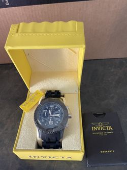 Invicta Men's 'TI-22' Quartz Titanium and Polyurethane Watch Black