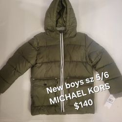 New Bpys Size 5/6 Small MICHAEL KORS Winter Coat Nwt Gift