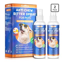 2PCS Bitter Apple Spray for Dogs to Stop Chewing, No Chew Spray for Dogs & Cats Protect Furniture Shoes Belongings, Dog Deterrent Training Aids Spray 