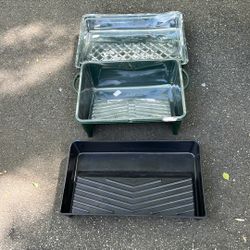 Three Large Paint Trays One 14” And Two 18”