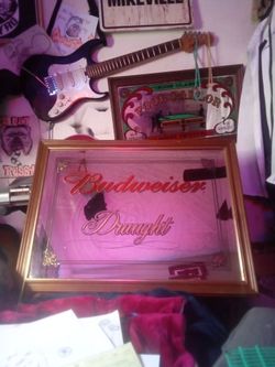 Vintage Bud Draught mirror