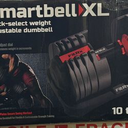 FitRx SmartBell XL, 90lb Adjustable Dumbbell Set with Quick-Select Weights for Home Gym