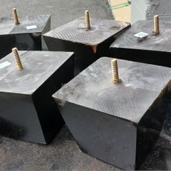 Six Wooden 4-in Tall Furniture Leg Screw And Tight 25 For The Set