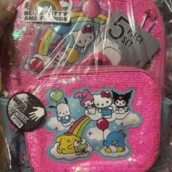 Hello Kitty 5pc Backpack Sequins