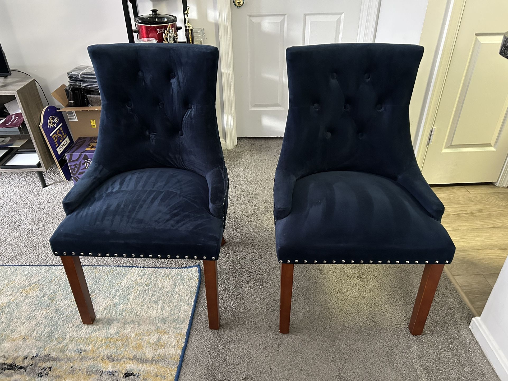 Blue Velvet Chair