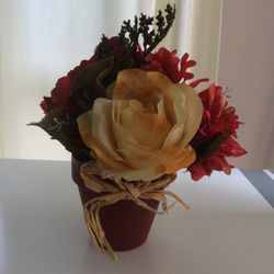 Fall Flower Arrangement  In Pot New 