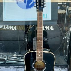 Carlo Robelli W4102 12B, Black 12 String Acoustic Guitar