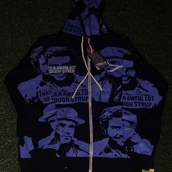 AWFUL LOT OF COUGH SYRUP Men's Graphic Print Full Zip Hoodie