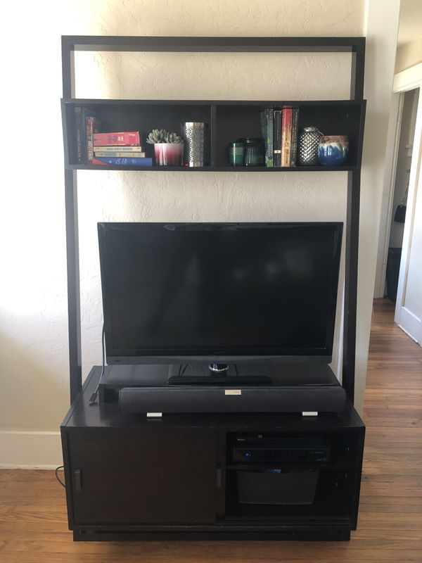 Crate Barrel Sloane Leaning Tv Media Stand For Sale In San Diego