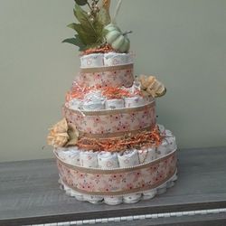 Little Pumpkin Diaper Cake