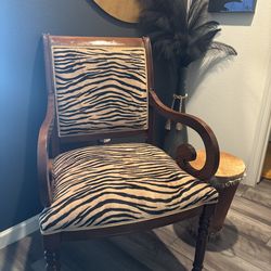 Leopard Print Fabric Chair
