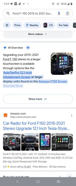 Ford 150 12.1 inch touch screen car stereo