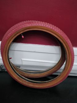 Vintage 80s BMX Snake belly Tires 20" Skinny Fat