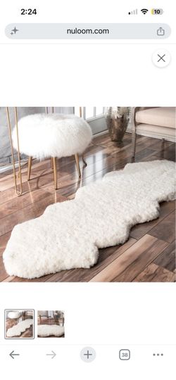 nuLoom White Faux Sheepskin Shag Rugs