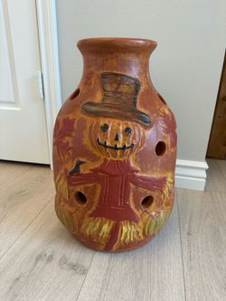 Scarecrow Terra Cotta Luminary