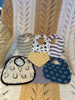 7 piece Baby Bibs (KP brand) 0-9m