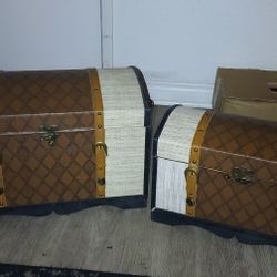 Decorative Med And Small Trunks