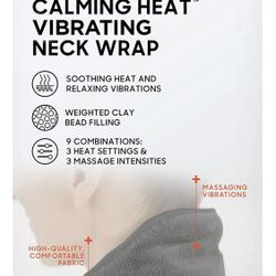 Sharper image calming heat massaging neck wrap