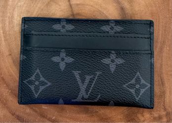 Louis Vuitton monogram eclipse black double card holder