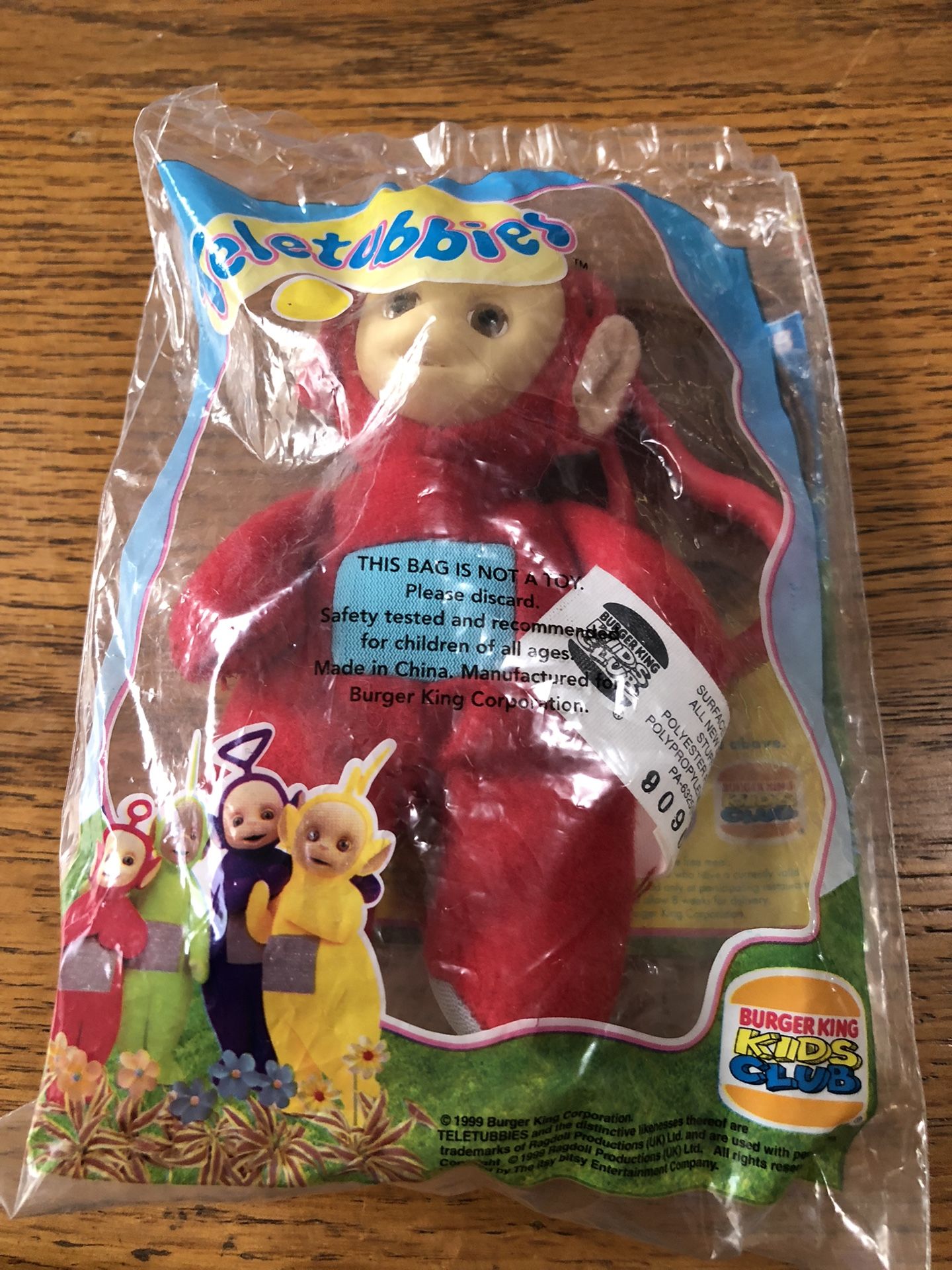 Teletubbies Red Toy 1999 Burger King Toy . Brand New Factory Sealed Never Opened