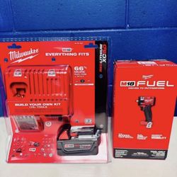 🔥 Milwaukee M18 3/8 Impact Wrench + M18 5.0 Battery + M18 & M12 Charger Kit